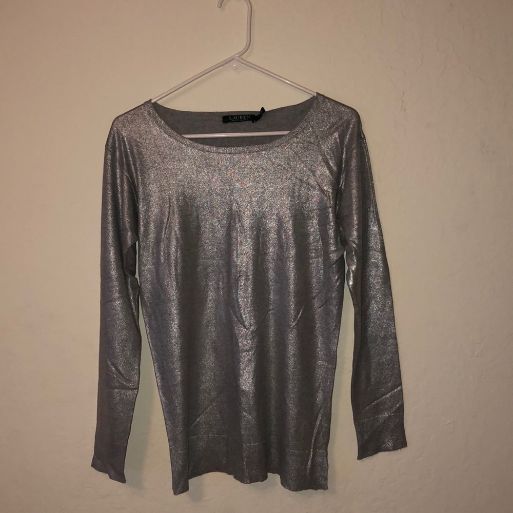 Ralph Lauren Long Sleeve Silver Sweater